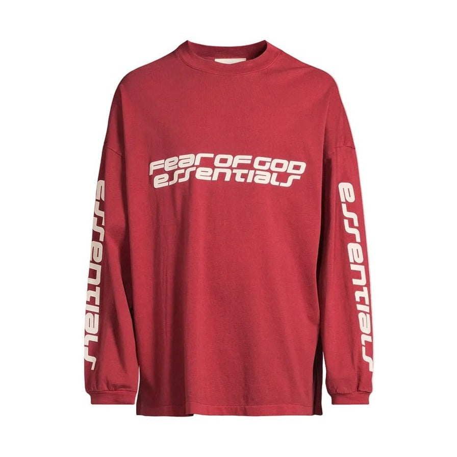 Fear of God Essentials 90s L/S Tee Crimson