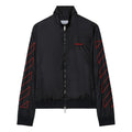 Off-White Logo Embroidered Bomber Jacket Black