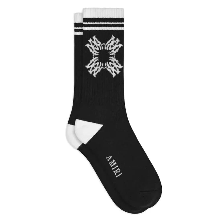 AMIRI MA Quad Socks Black White