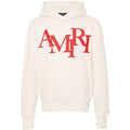AMIRI Staggered Logo Hoodie Cream Red