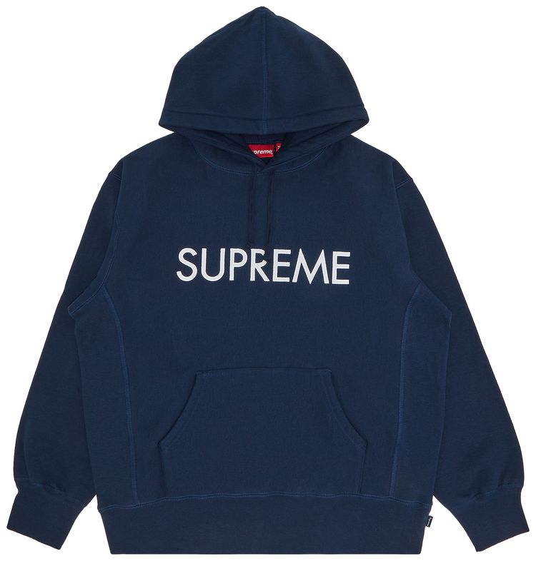 Supreme Capital Hooded Sweatshirt Navy (FW22)