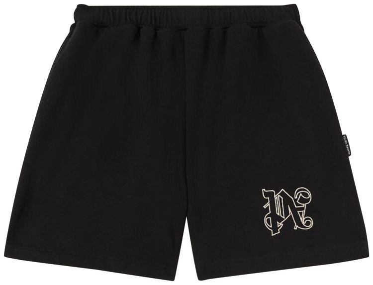Palm Angels Monogram Sweatshorts Black/Off White