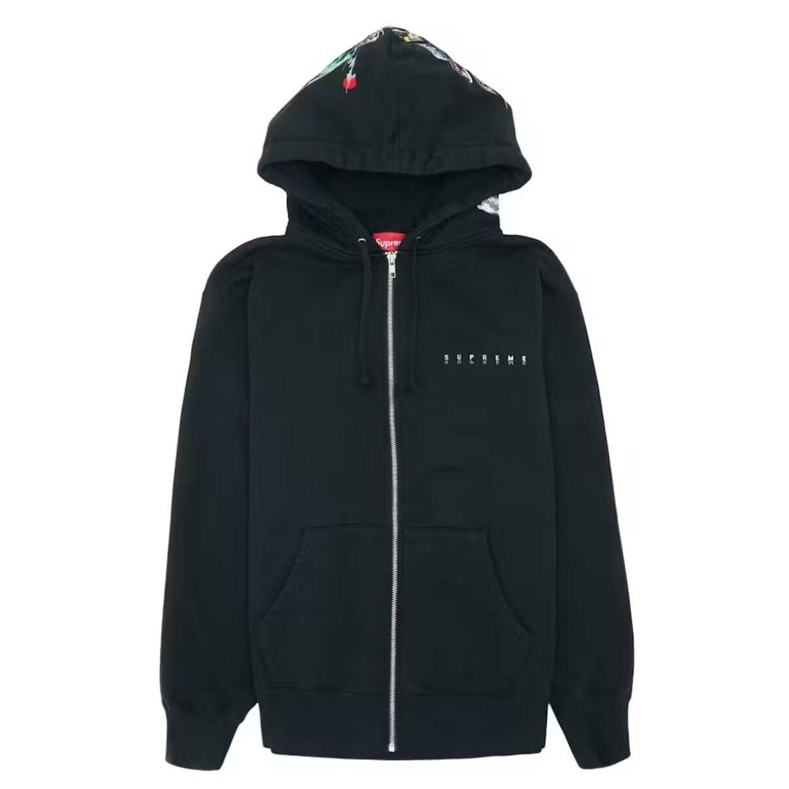 Supreme Globe Zip Hoodie Black