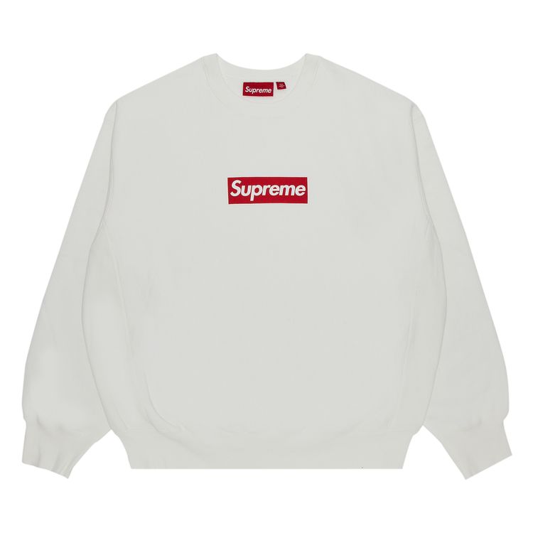 Supreme Washed Box Logo Crewneck White