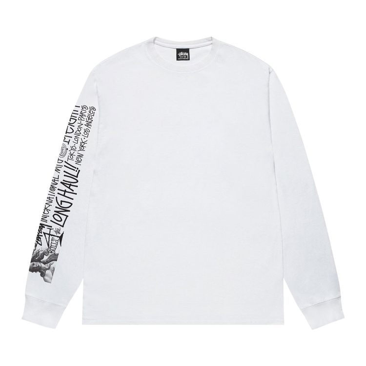 Stussy Long Haul L/S Tee White