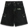 Off-White Logo Embroidered Denim Shorts Black
