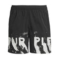 Purple Brand Painted Fleece Shorts Black