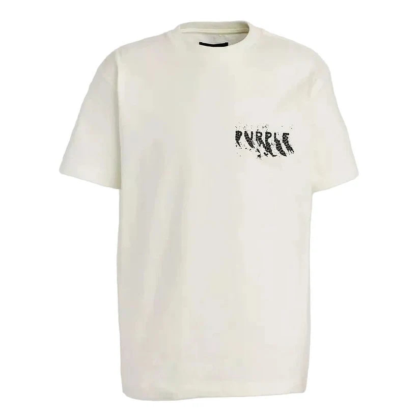Purple Brand P117 Painted Wordmark T-Shirt White