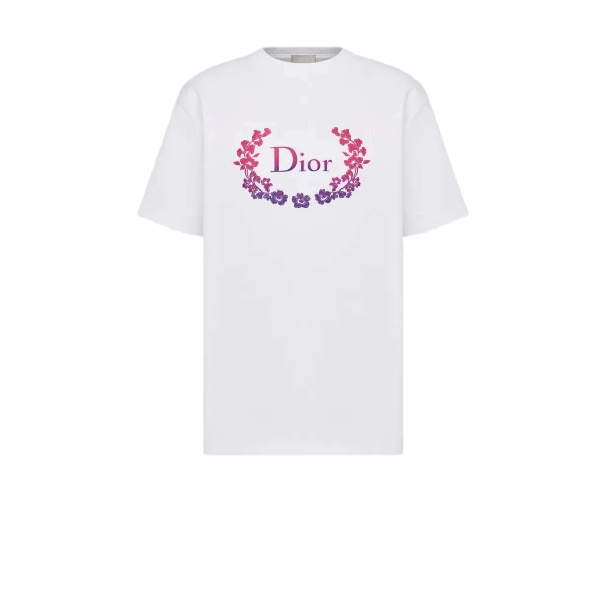 Dior Flower Logo Gradient T-Shirt White
