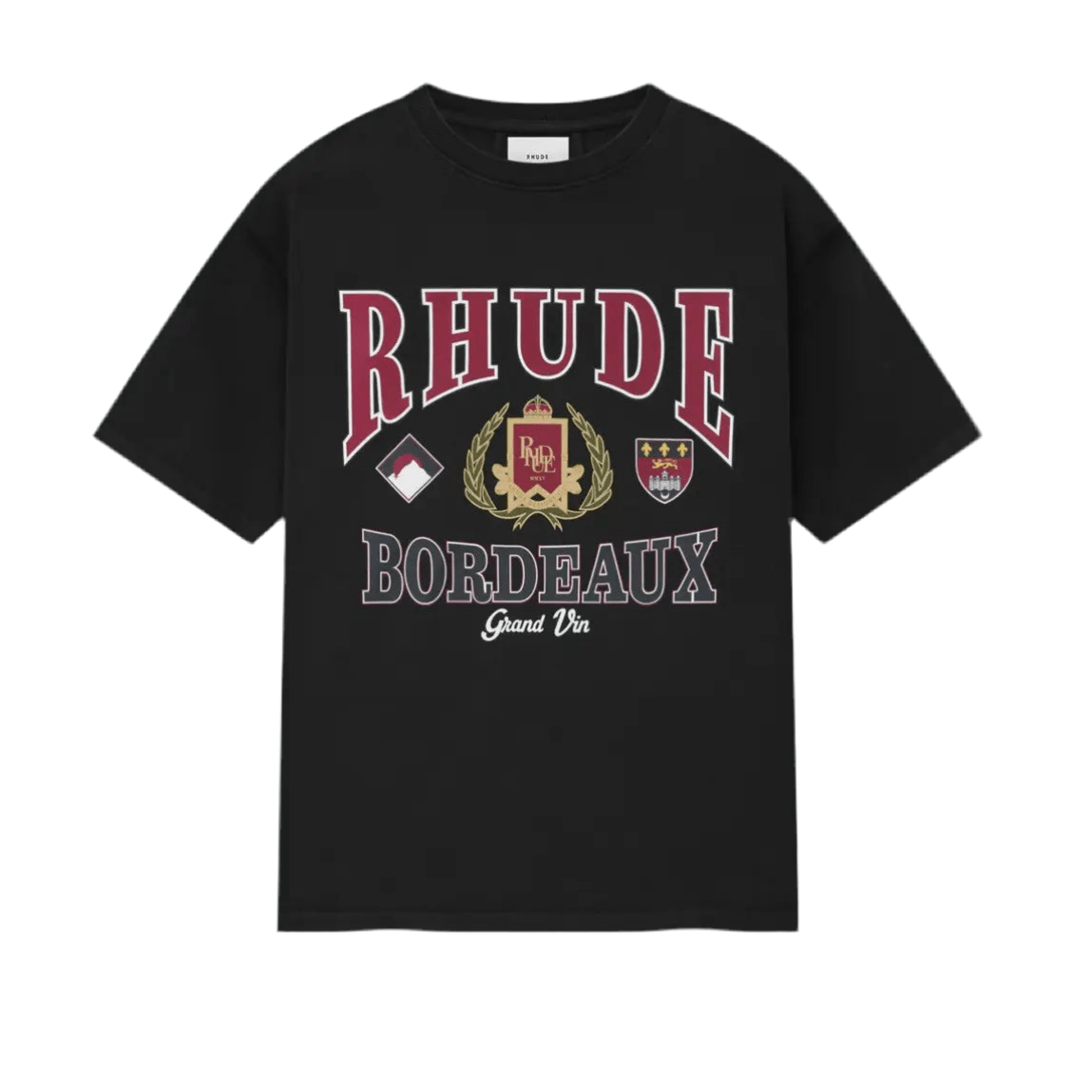 Rhude Bordeaux Grand T-Shirt Black