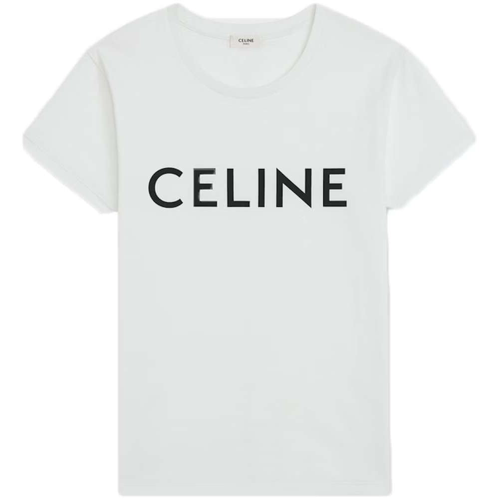 Celine Loose Jersey T-Shirt White