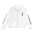 Chrome Hearts VERTICAL LOGO ZIP UP HOODIE WHITE BLUE