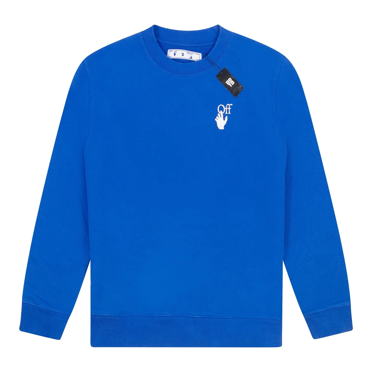 Off-White Slim Fit Cut Here Logo Sweatshirt Blue