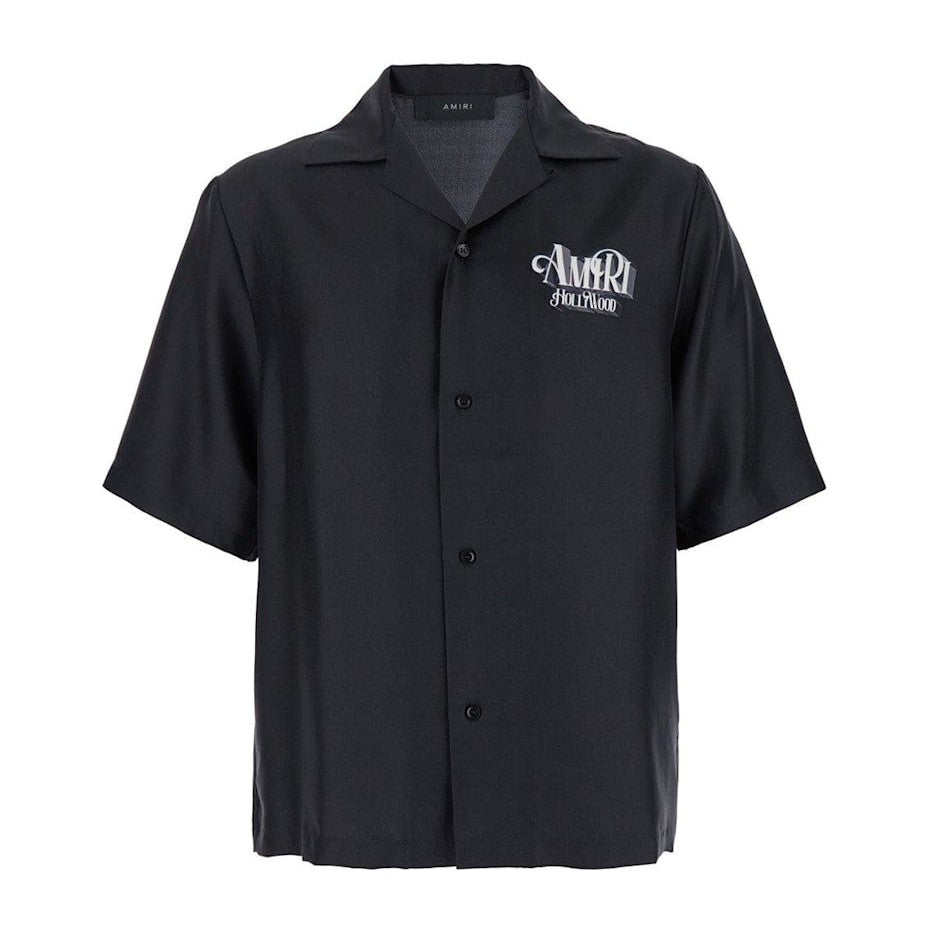 AMIRI Credits Bowling Shirt Black