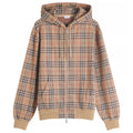 Burberry Check Zip Hoodie Nut