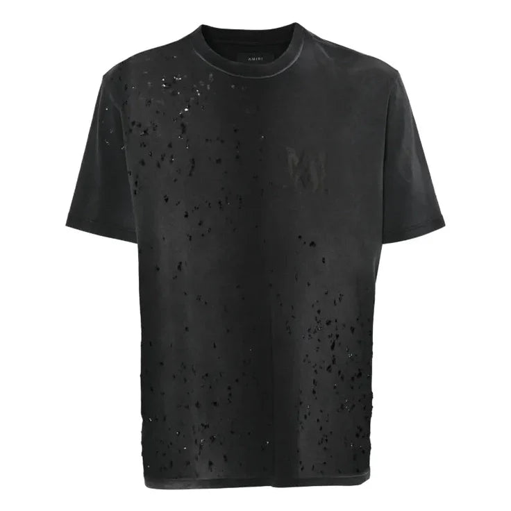 Amiri Shotgun logo-print distressed T-shirt