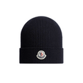 Moncler Navy Blue Wool Beanie