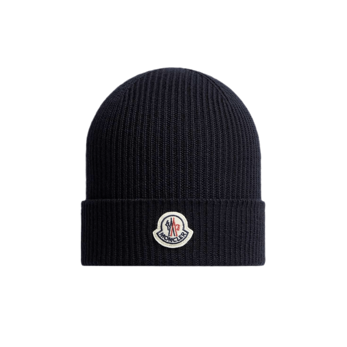 Moncler Navy Blue Wool Beanie