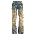 Who Decides War Logo Distressed Straight-Leg Jeans