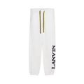 Lanvin Logo Embroidered Sweatpants White Mustang