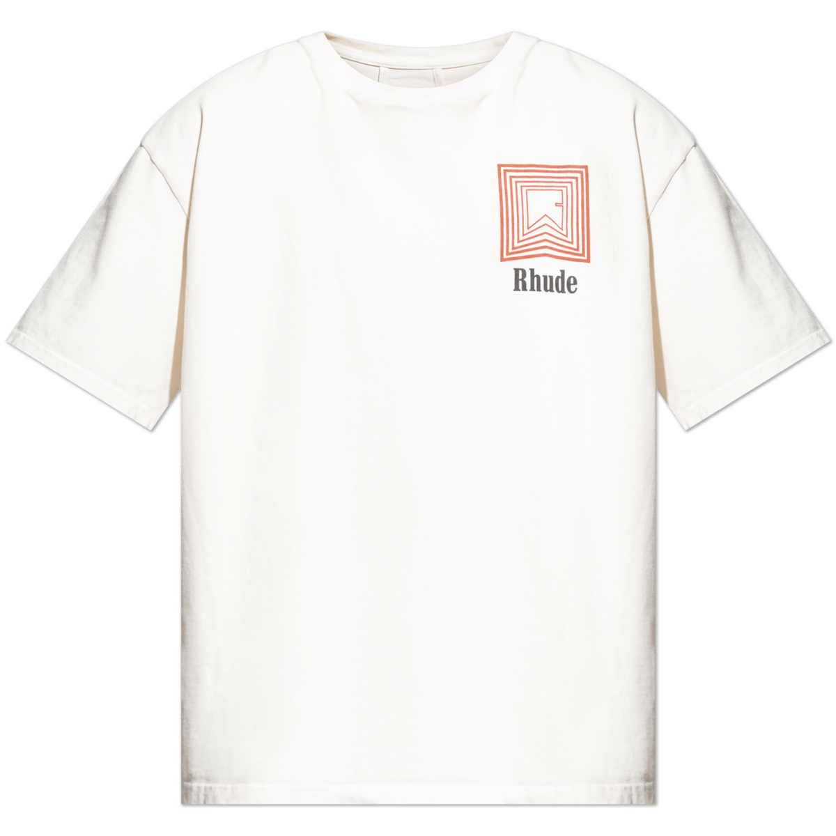 Rhude Chevron Logo Repeat T-Shirt White
