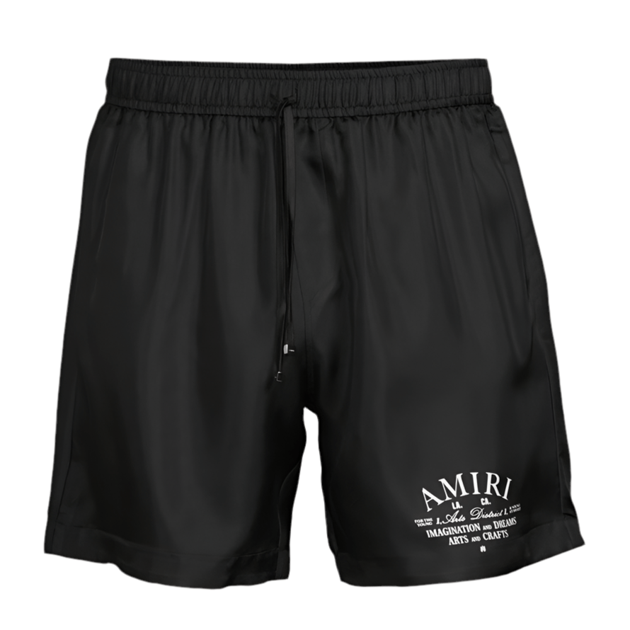 AMIRI Arts District Silk Shorts Black