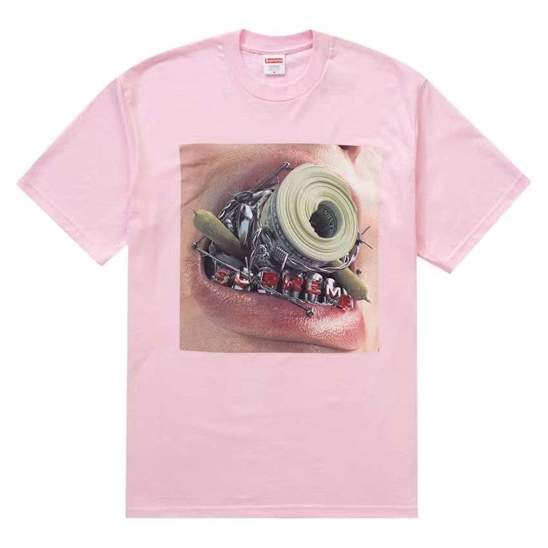 Supreme Braces Tee Light Pink