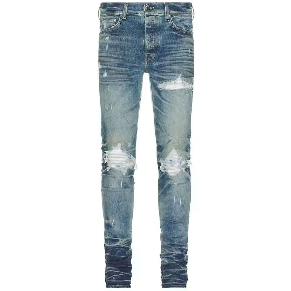 AMIRI Bleached MA Paisley MX1 Jeans Honeycomb/Indigo