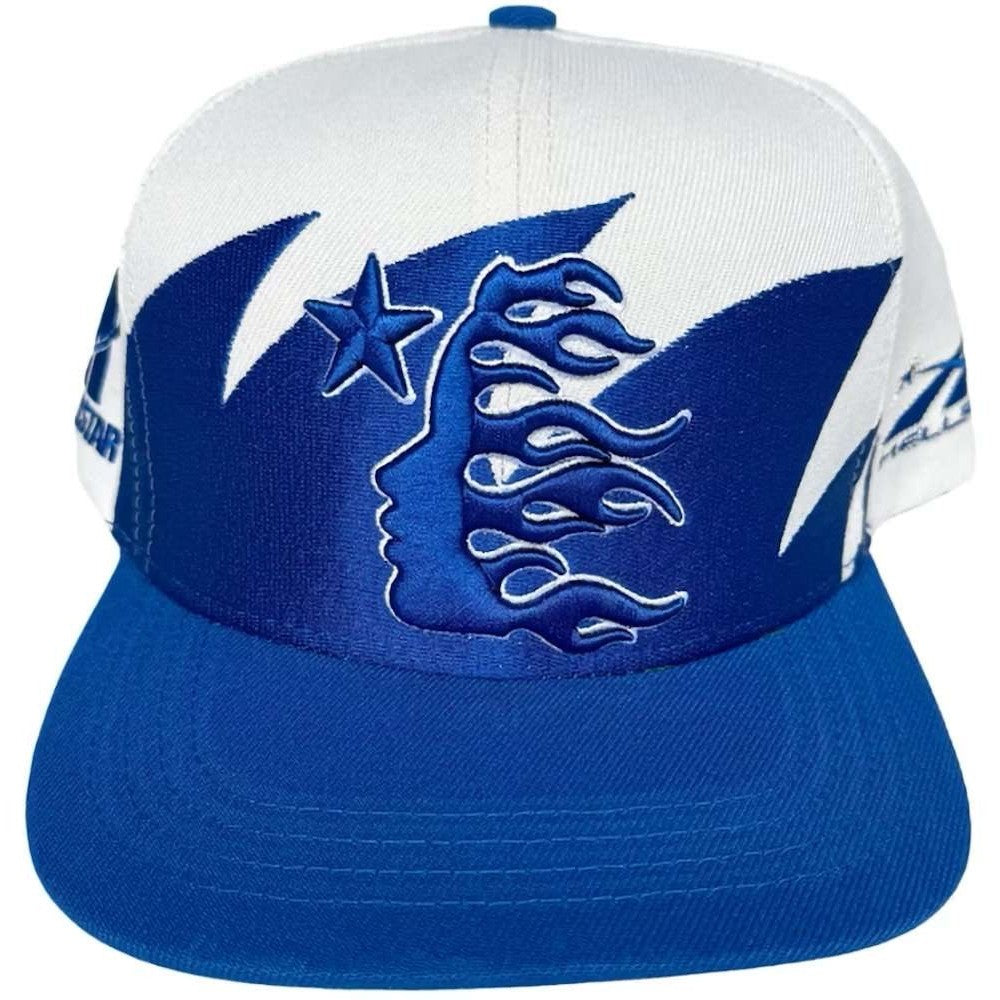 Hellstar Shark Teeth Snapback Off White/Royal Blue