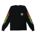 Chrome Hearts Floral Sleeve Gradient Long Sleeve T-Shirt Black