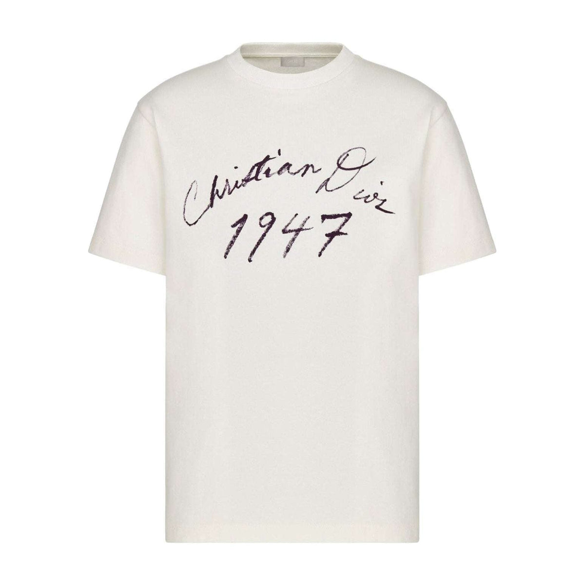 Dior Handwritten Signature Relaxed Fit T-Shirt White