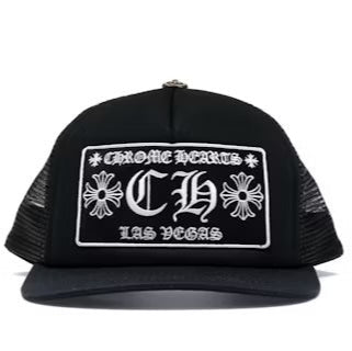 Chrome Hearts CH Las Vegas Trucker Hat Black White