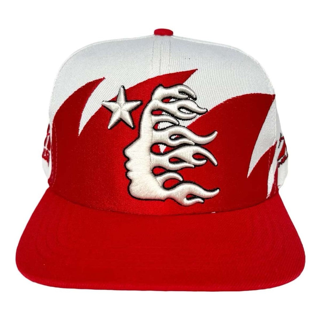 Hellstar Shark Teeth Snapback Off White/Red