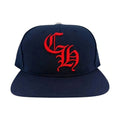 Chrome Hearts Embroidered CH Logo Baseball Hat Navy Red
