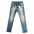 Purple Brand P001 Slim Patch Work Blue Distressed