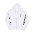 Chrome Hearts Monogram Vertical Logo Zip Hoodie White
