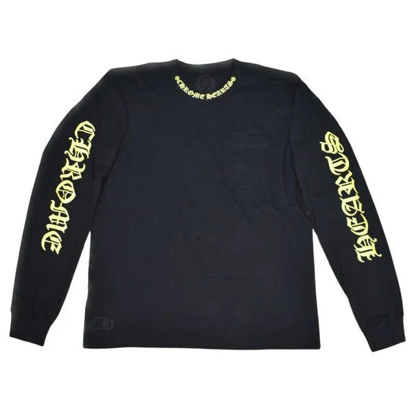 Chrome Hearts Long Sleeve Pocket Crew T-shirt Black/Army Green