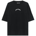 Palm Angels Back Curved Logo Over T-Shirt Black
