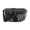 Dior Mini Saddle Messenger Bag with Flap Oblique