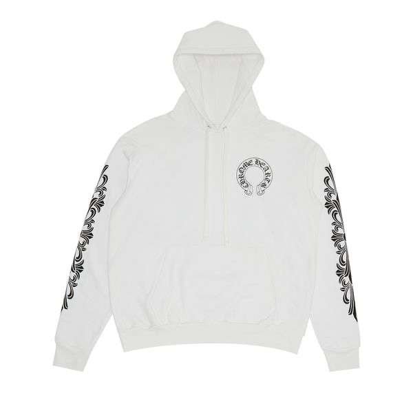 Chrome Hearts Floral Horseshoe Hoodie White