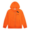 Off-White Diagonal Logo Zip Hoodie Orange