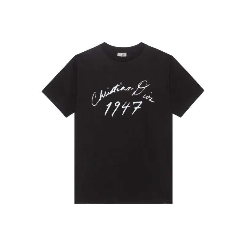 Dior Handwritten Signature Relaxed Fit T-Shirt Black