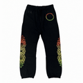 Chrome Hearts Gradient Floral Circle Sweatpants Black