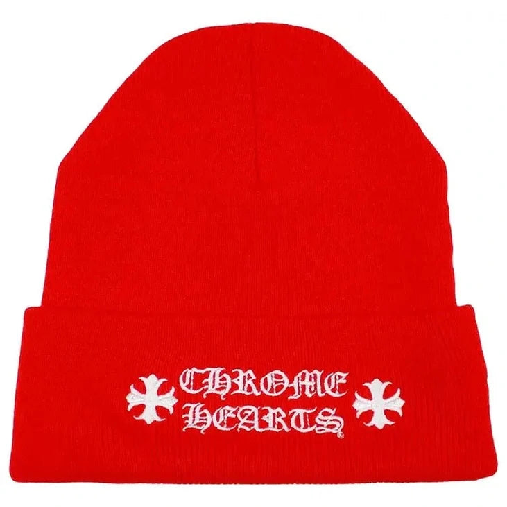 Chrome Hearts Logo Beanie Red