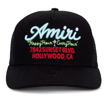 AMIRI Neon Lights Trucker Hat Black