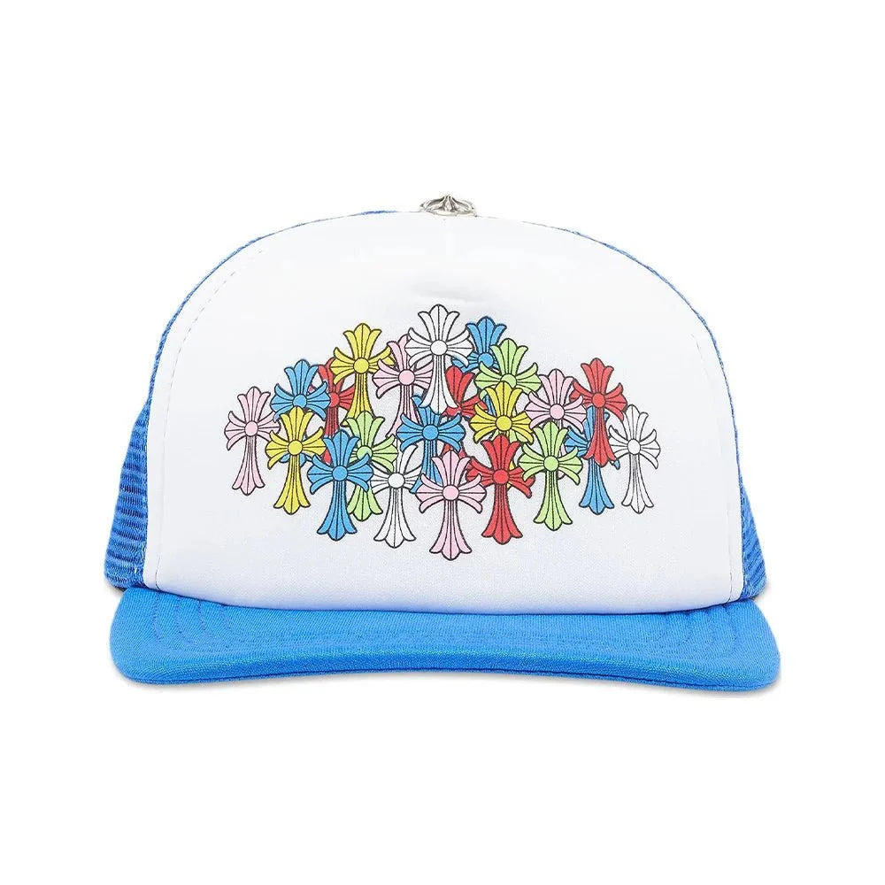 Chrome Hearts Crosse Trucker Hat Blue/White