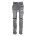 Purple Brand P001 Worn Grey Knee Slit Jeans