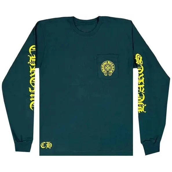 Chrome Hearts Horseshoe Long-Sleeve Green/Yellow