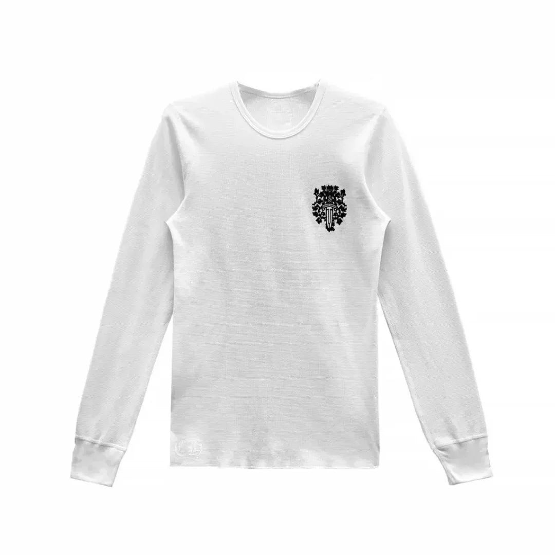 Chrome Hearts Vine Dagger Thermal Long Sleeve T-Shirt White