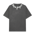 Palm Angels Curved Logo Graffiti T-Shirt Grey